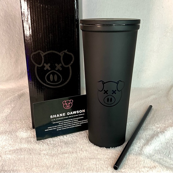 Shane Dawson Matte Black Pig Tumbler Stainless Steel New - Picture 2 of 14